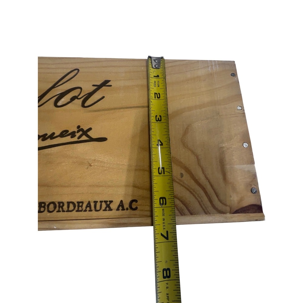 Vintage 2003 Christian Moueix Merlot Bordeaux Wooden Wine Crate France Storage - Picture 8 of 10